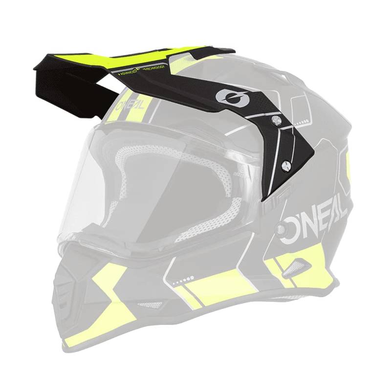 O'NEAL | Motorradhelm-Ersatzteile | Street Adventure Motocross | Ersatzschirm Sierra Helmet Comb | Spare Visor Sierra Comb | Schwarz Neon-Gelb | One Size von O'NEAL