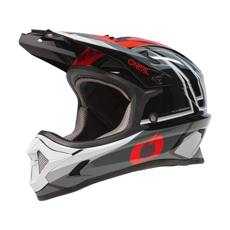 O'NEAL | Mountainbike-Helm | Kinder | MTB Downhill | ABS Schale, Lüftungsöffnungen für optimale Belüftung & Kühlung, Robustes ABS | Sonus Youth Helmet Split V.24 | Schwarz Rot Grau | Größe L von O'NEAL