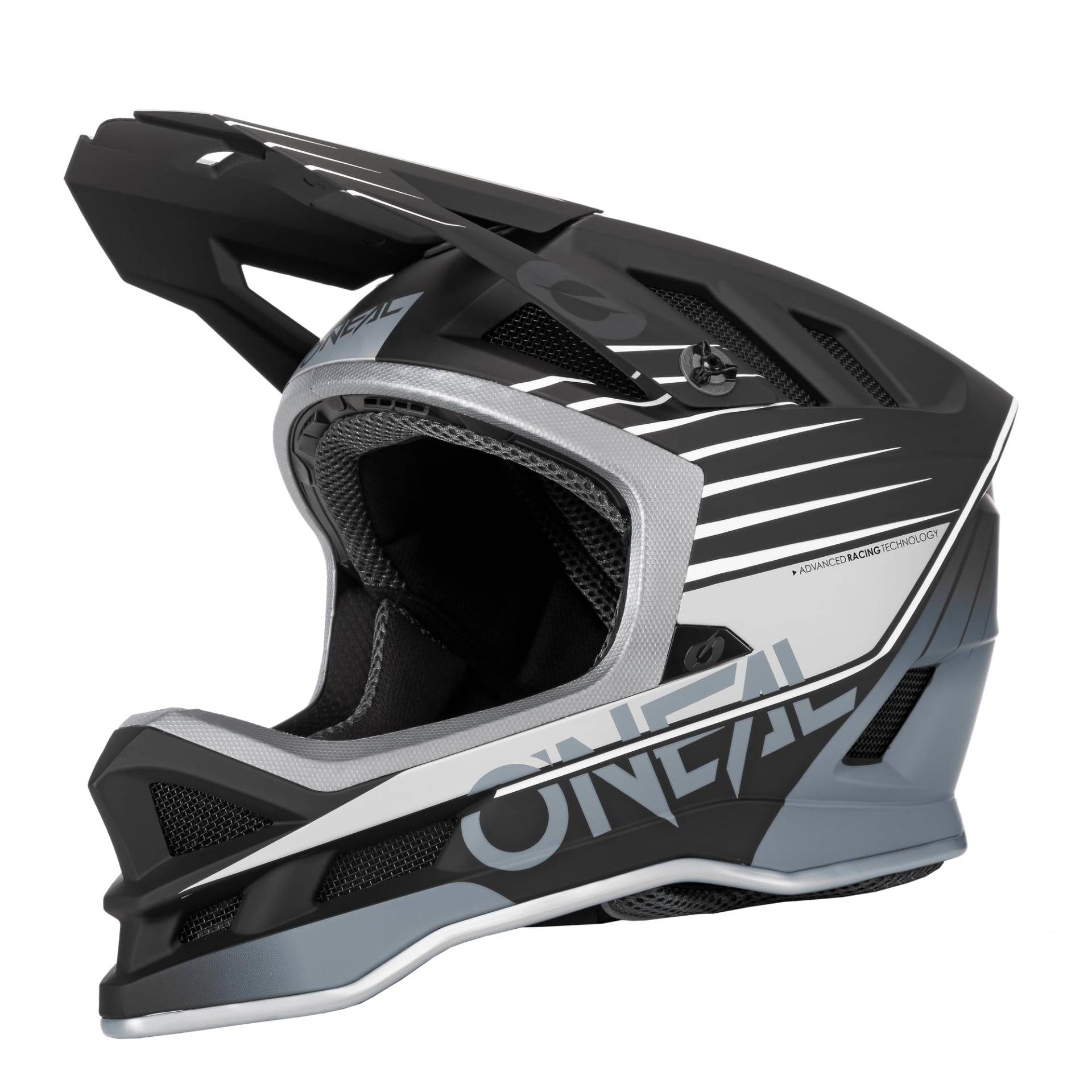 O'NEAL | Mountainbike-Helm | MTB Downhill | Dri-Lex® Innenfutter, Ventilationsöffnungen für Luftstrom, ABS Außenschale | BLADE POLYACRYLITE HELMET Delta V.22 | Erwachsene | Schwarz Grau | Größe M von O'NEAL