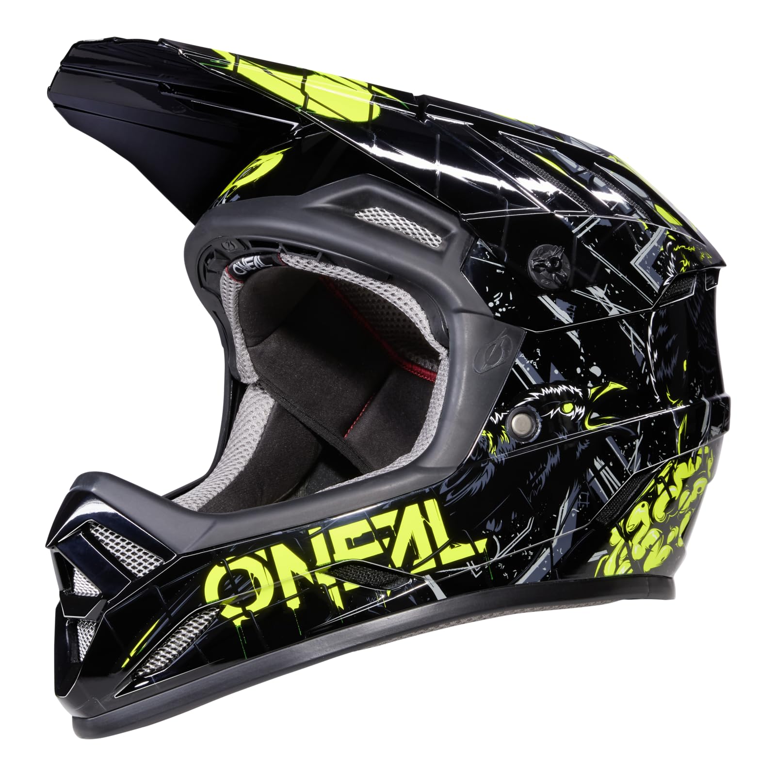 O'NEAL | Mountainbike-Helm | MTB Downhill | Robustes ABS, Ventilationsöffnungen für Luftstrom & Kühlung, ABS Außenschale | Backflip Helmet ZOMBIE | Erwachsene | Schwarz Neon-Gelb | Größe M von O'NEAL