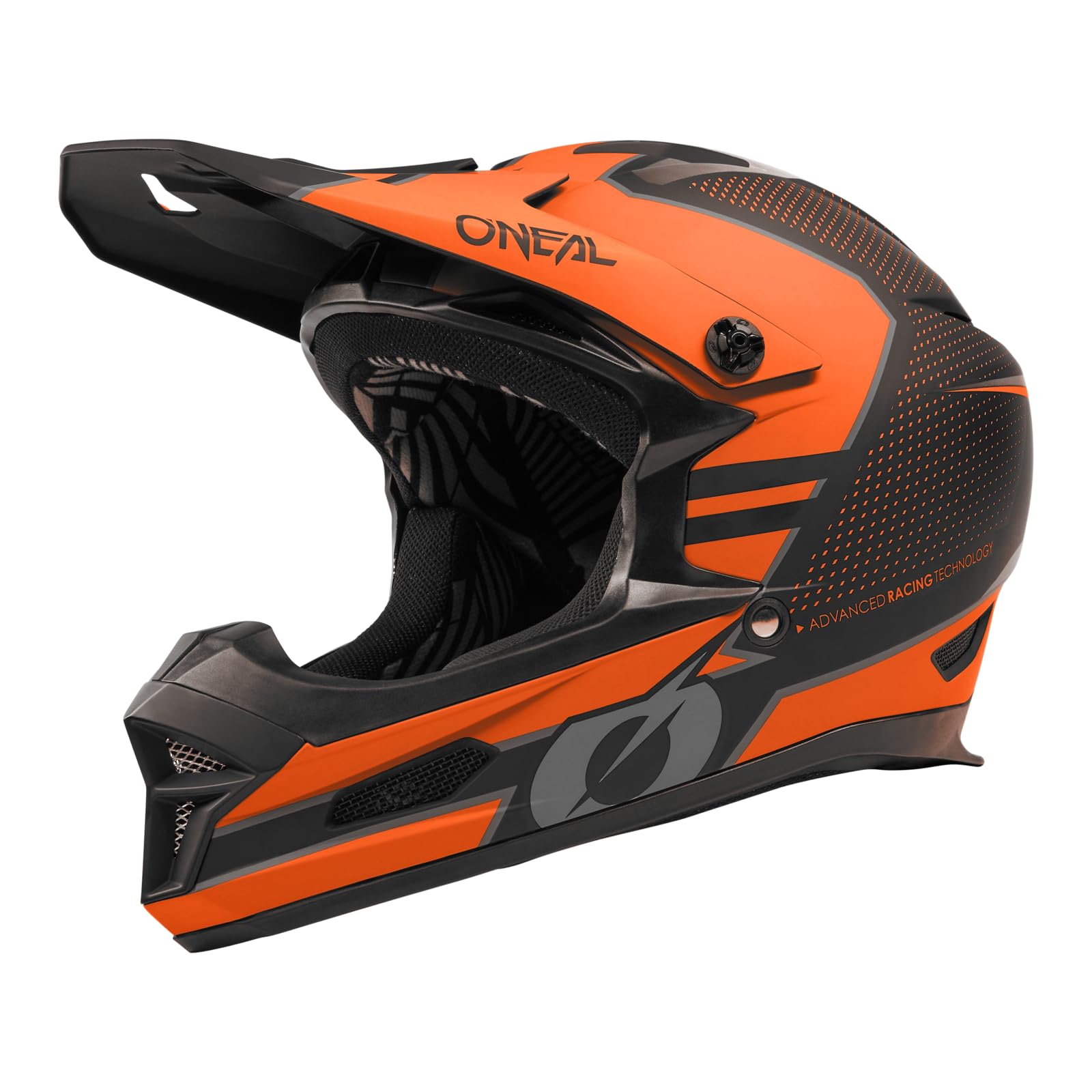 O'NEAL | Mountainbike-Helm | MTB Downhill | Robustes ABS, Ventilationsöffnungen für Luftstrom & Kühlung, ABS Außenschale | Fury Helmet Stage V.23 | Erwachsene | Schwarz Orange | Größe S von O'NEAL