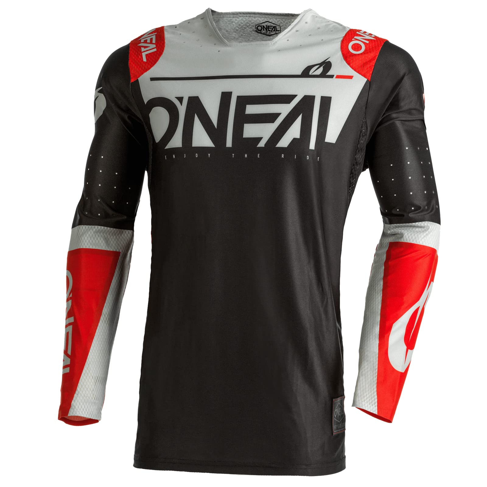 O'NEAL | NEU | Motocross-Shirt Langarm | MX MTB Mountainbike | Komplett neues Radtrikot mit verbesserten & langlebigen Materialien | Prodigy Jersey Five ONE | Erwachsene | Schwarz Grau Rot | Größe XL von O'NEAL