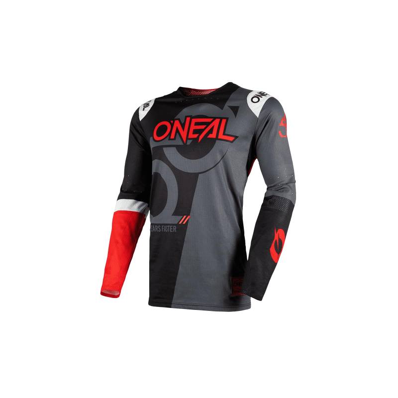 O'NEAL Prodigy Jersey Five Zero I Motocross Shirt MTB Trikot Herren Damen Langarm I Leichtes MX MTB Jersey für perfekte Passform I Bündchenlose Ärmel I Schwarz Neon-Rot I Größe XXL von O'NEAL