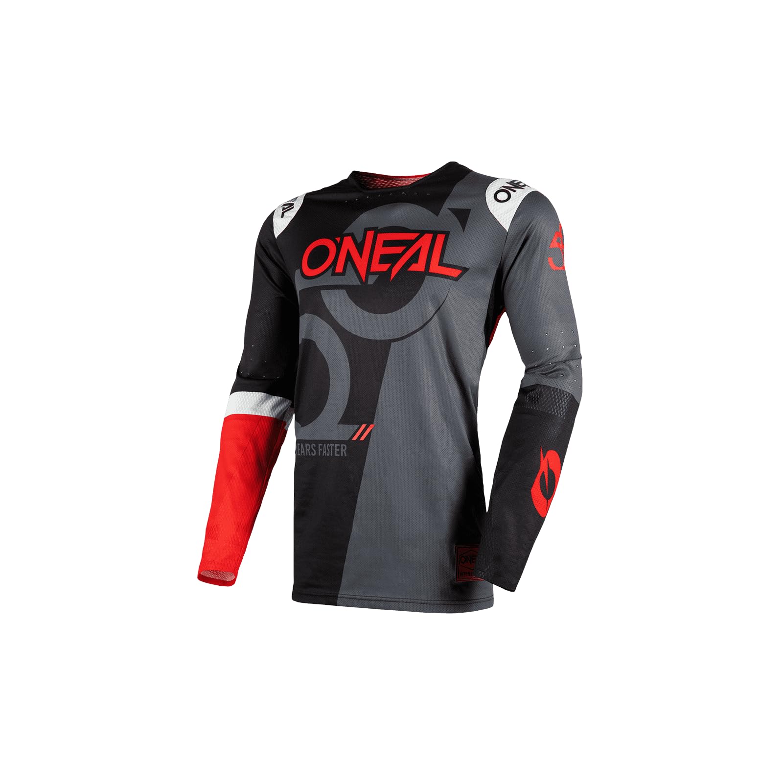 O'NEAL Prodigy Jersey Five Zero I Motocross Shirt MTB Trikot Herren Damen Langarm I Leichtes MX MTB Jersey für perfekte Passform I Bündchenlose Ärmel I Schwarz Neon-Rot I Größe XXL von O'NEAL