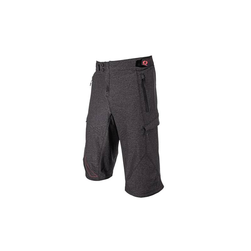 O'NEAL Tobanga Shorts I MTB Hose Herren kurz I MTB DH Downhill FR Freeride I Mountainbike Hose schnelltrocknend I Radlerhose mit viel Bewegungsfreiheit | Grau Rot | Größe 32 von O'NEAL