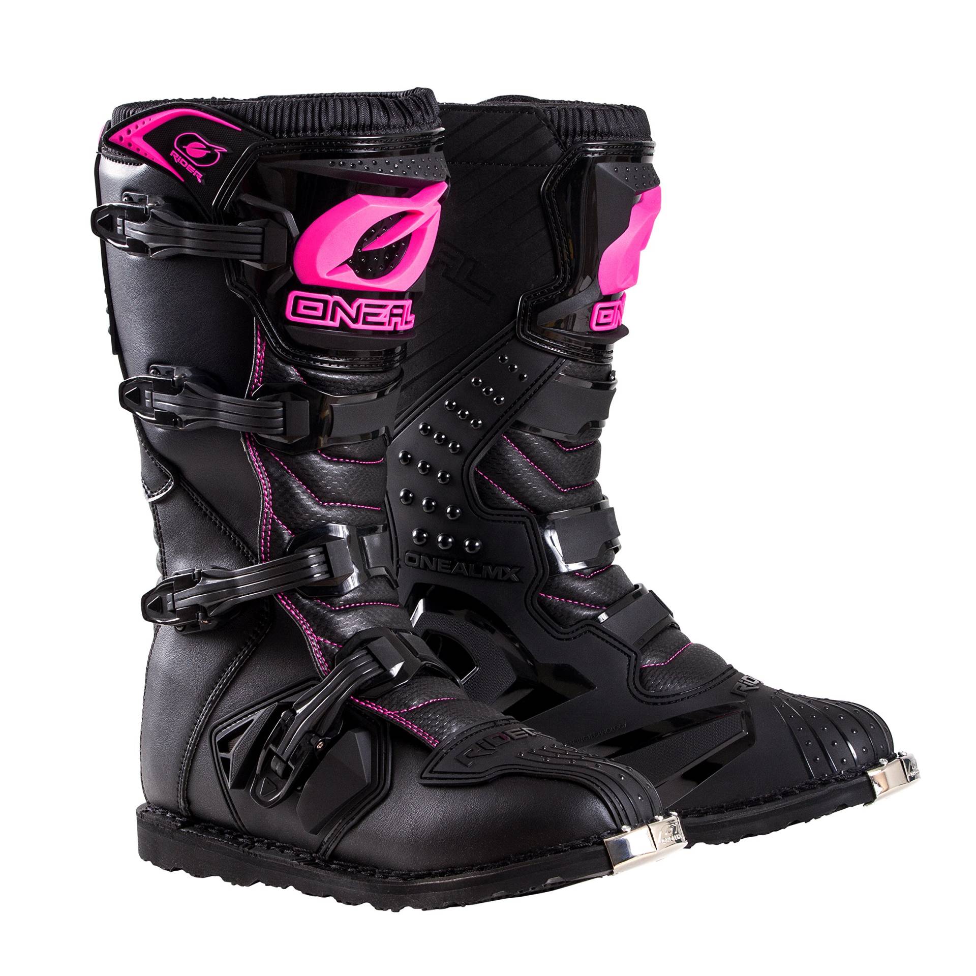 O'NEAL 0325-706 Damen New Logo Rider Boot (Schwarz/Pink, Größe 6) von O'NEAL