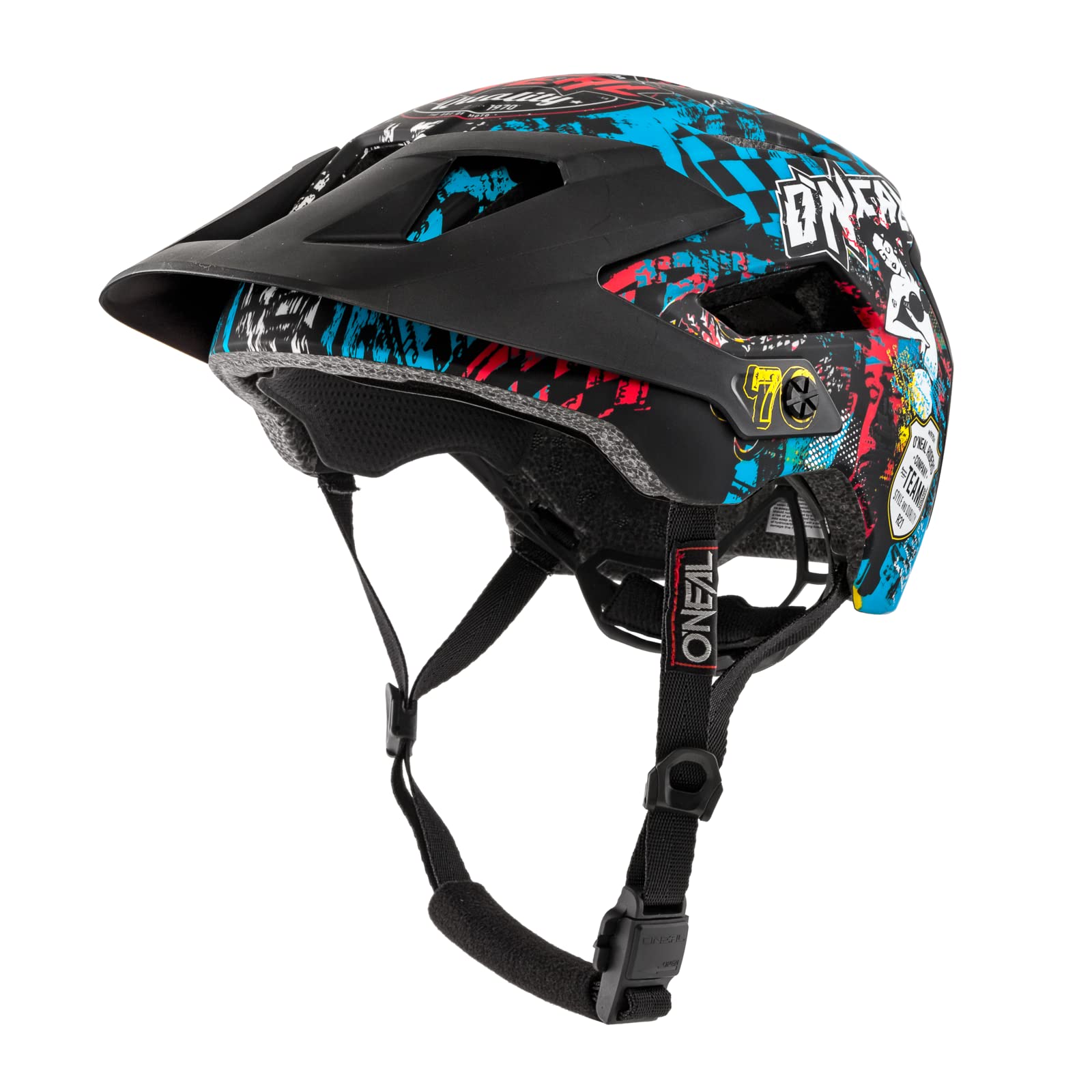 O'Neal Defender 2.0 Wild Fahrrad Helm All Mountain Bike Enduro MTB Magnet Verschluss, 0502-88, Schwarz, 54-58 von O'NEAL