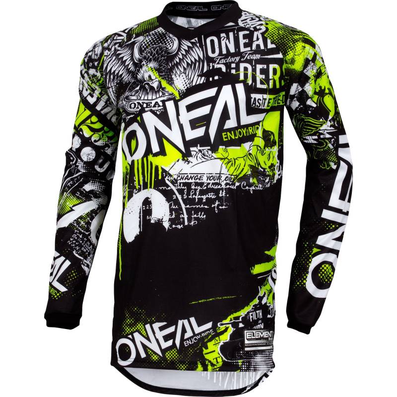 O'Neal Element Attack Jersey schwarz/neongelb S von O'Neal