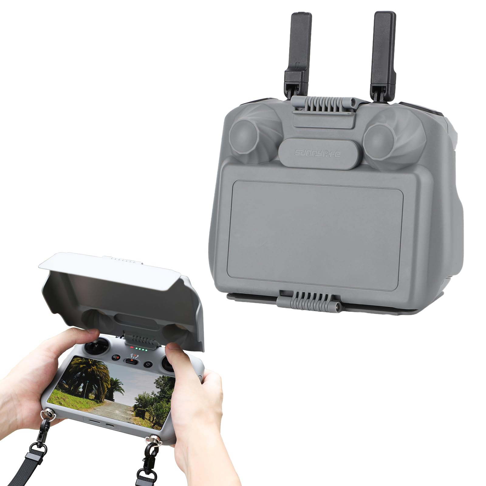 O'woda Air 3 Sonnenblende 2-in-1 Zubehör für DJI Air 3 Fernbedienung mit Verstellbarer Sonnenblende Kompatibel mit DJI RC 2 von O'woda