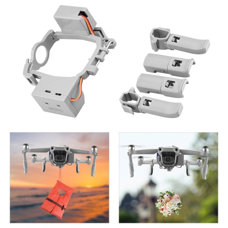 O'woda Airdrop System für DJI Air 2S, Drohne Nutzlast Airdrop Drop Gerät Release Drohnenfischen für Hochzeiten, Suchen und Retten mit Fahrwerk Kompatibel mit DJI Mavic Air 2 / Air 2S Zubehör von O'woda