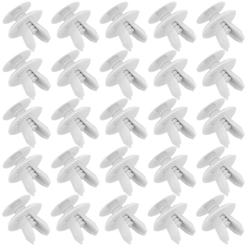 25 Stück Auto Befestigung Clips,Türverkleidung Clips,Auto Clips,Innenausstattung Befestigung Clips,Universal Türverkleidung Klammern Stoßstangen Zierleisten Befestigungclips Plastikklips Set-8mm von O5O2