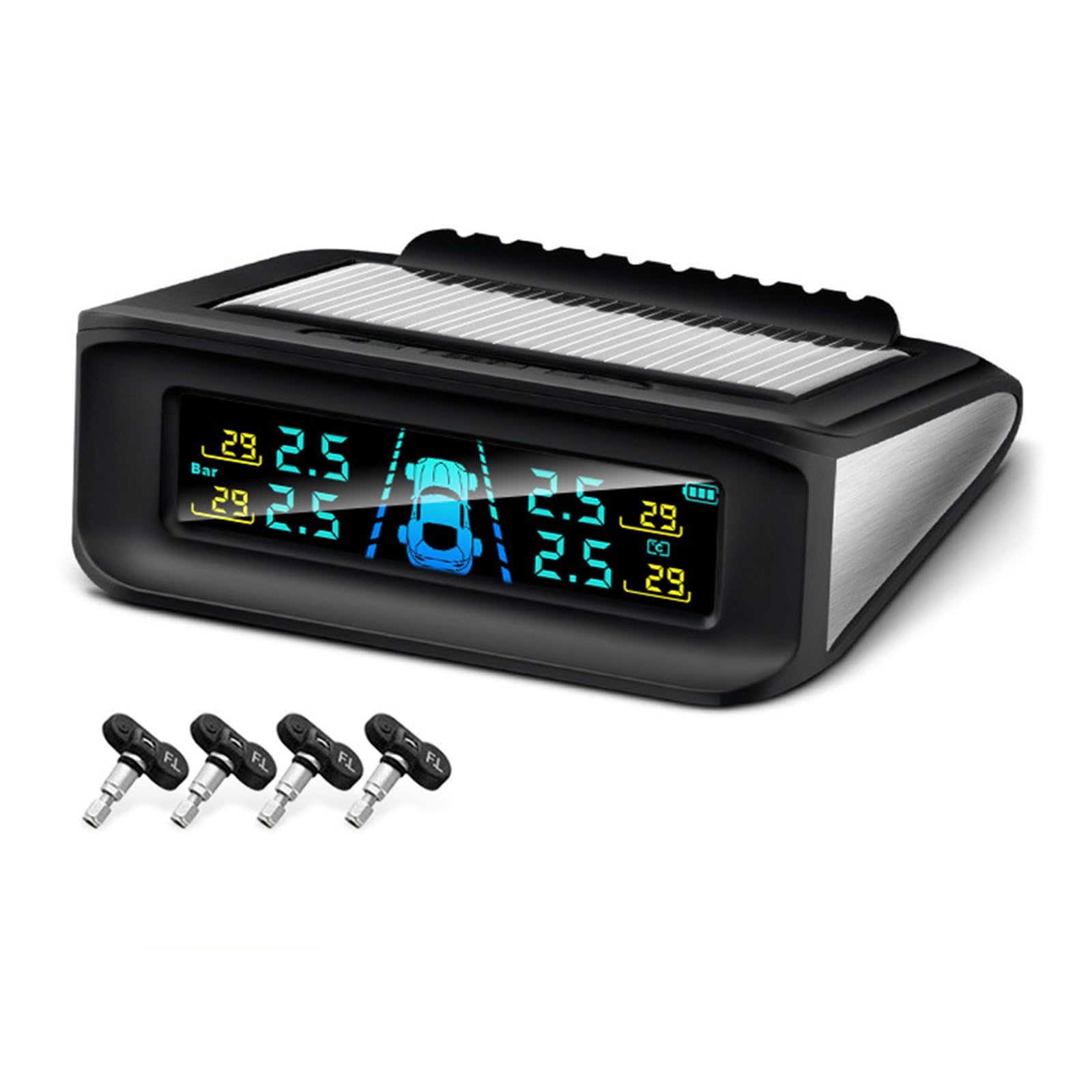 OAJABBGE LCD Digitalanzeige Reifendrucküberwachungssysteme Für Anhänger 0-87PSI Drahtloses TPMS Mit USB/Solarstromaufladung von OAJABBGE