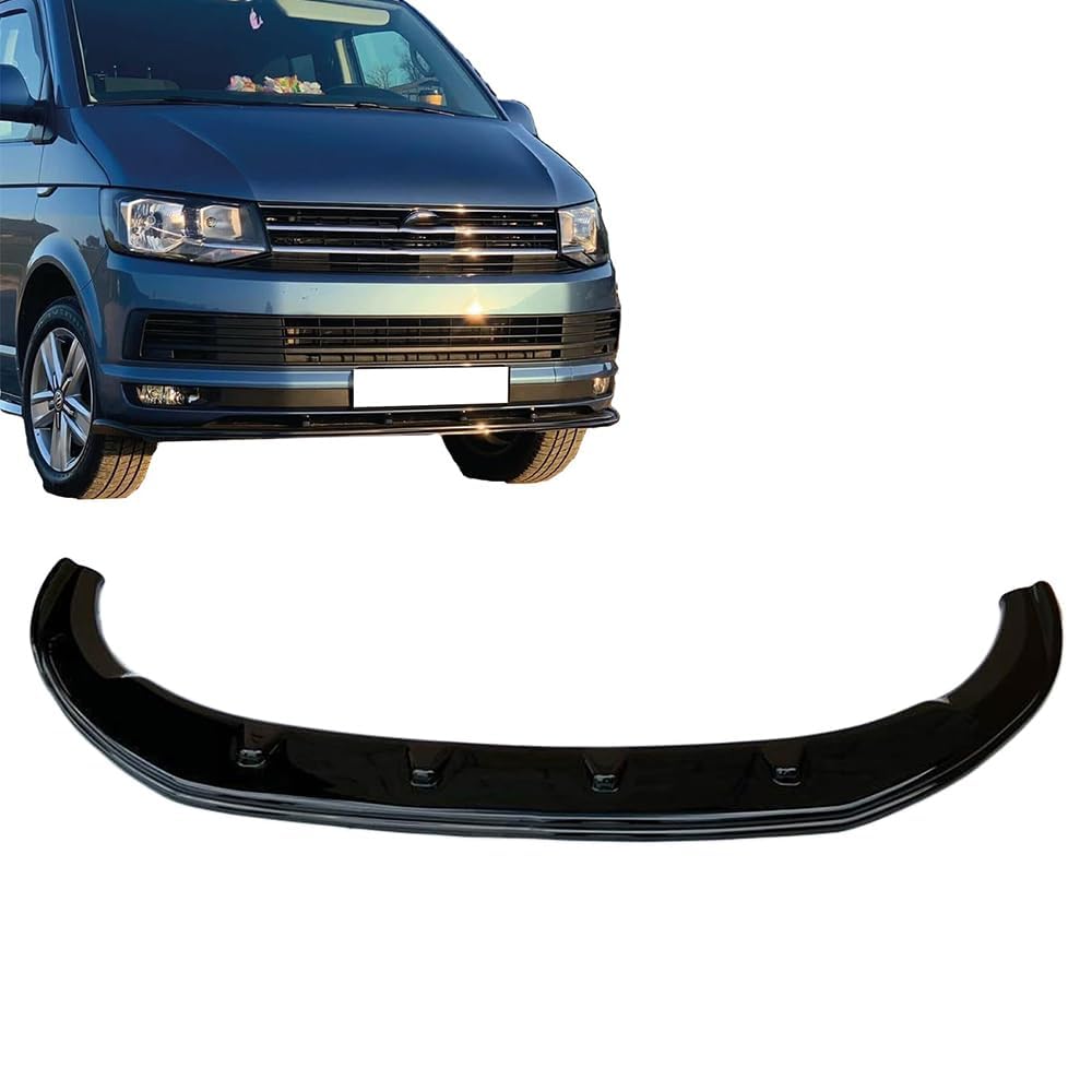 Auto Frontspoiler für VW Transporter T6 2015 2016 2017 2018 2019,SpoilerLippe FrontstoßStange Spoiler Antikollisions Frontlippe Diffusor Spoilerlippe Ersatz Tuning Styling Body Kit von OBABO