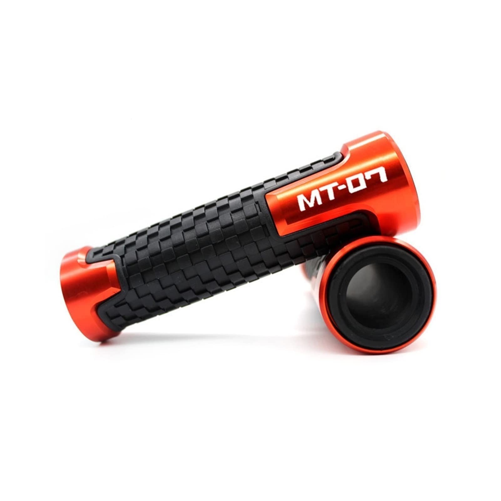 OBEEZI Universal Motorrad Lenkergriffe 7/8 "22mm Universal Motorrad Lenker Griff for YA@MAH*A MT-07 MT 07 Mt07 FZ07 FZ 07 2014-2018 2015 2016(Orange) von OBEEZI