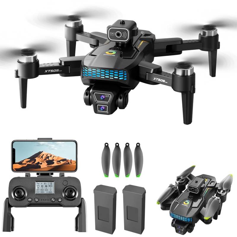 OBEST GPS Drohne mit 4k Kamera,Geeignet für Anfänger FPV RC Brushless Motor Quadcopter, Gewicht Weniger als 249g,Niedrige Batterierückgabe,360° Hindernisvermeidung, 2 Batterien von OBEST