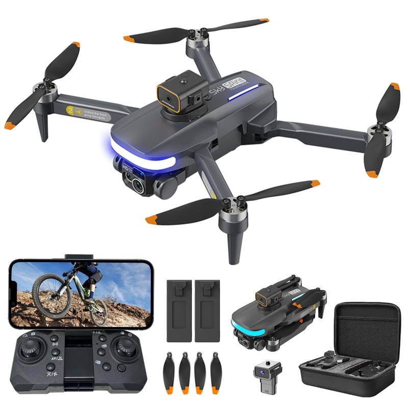 OBEST Mini Drohne mit 4K Kamera, RC Faltbare WIFI Drohne, 2 Batterien, 360° Hindernisvermeidung, Automatische Rückkehr, Kopfloser Modus, RC Quadcopter, Kinder Erwachsene Spielzeug und Geschenke von OBEST