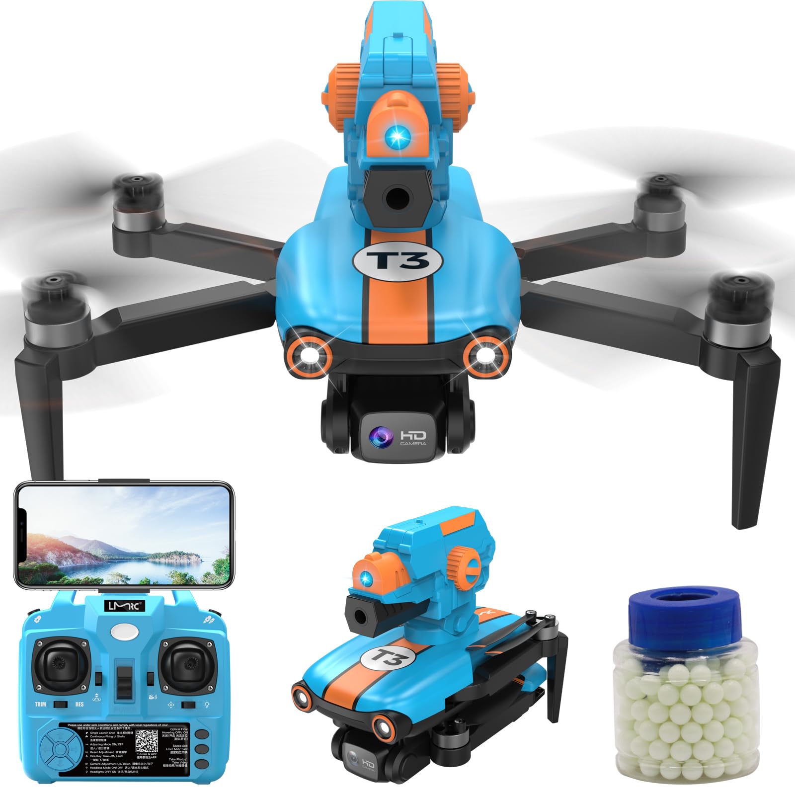 OBEST Neue Drohne mit 1080P Einstellbarer Kamera,Bürstenlose RC Faltbare Drohne,FPV WIFI Quadcopter, Optische Strömungspositionierung,Mini-Drohne für Kinder Anfänger von OBEST