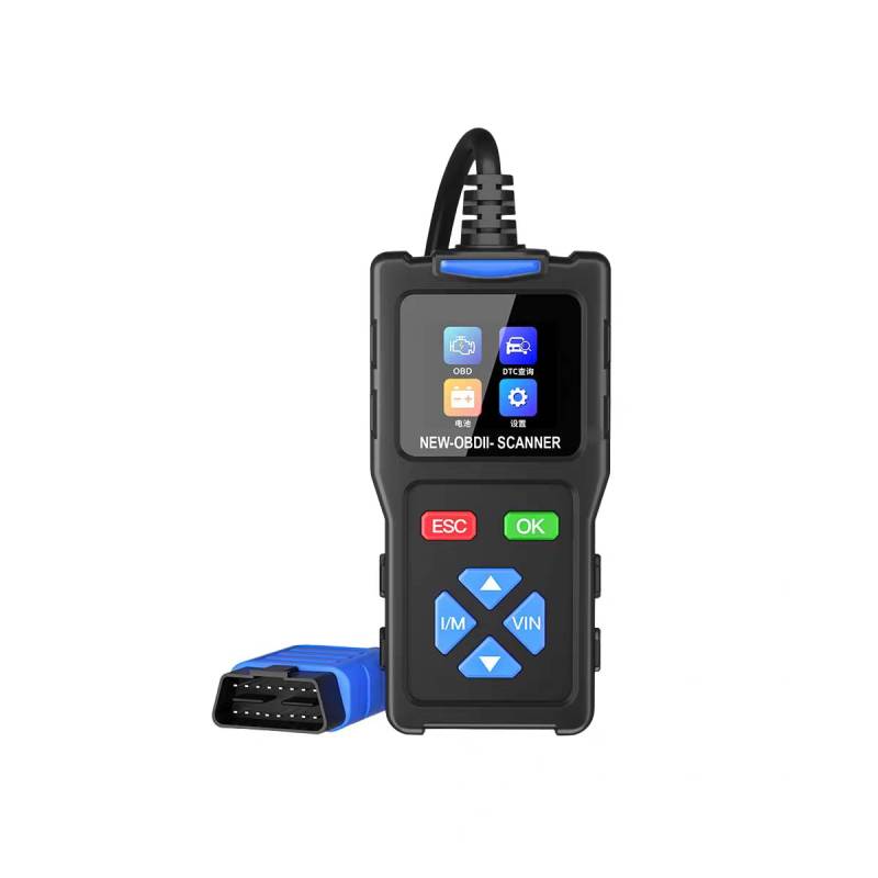 OBEST T100 OBD2 Diagnosegerät, OBDII Diagnosewerkzeug mit Vollständigen OBD2 Funktionen, kostenlose Updates,Integriertes Hilfemenü，Unterstützung für 13 Sprachen von OBEST