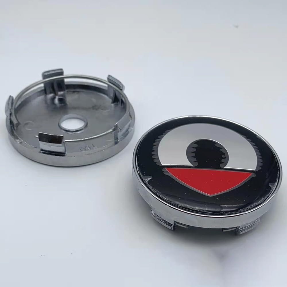 OBONG 4 Stück Auto Nabendeckel Radnabenkappen Kompatibel mit für Smart Eq Fortwo Forfour 453 451 452 450 454 Roadster 56mm 60mm Radmittelkappen Nabenkappen Zubehör,A-60mm von OBong