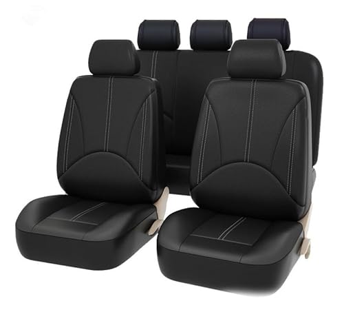 OCENCO Auto Sitzbezug Sets für OPEL Grandland X 2017-2022,Universal Sitzbezug Komplett-Set Autositzbezüge InnenZubehör,9 Pcs A/Black von OCENCO