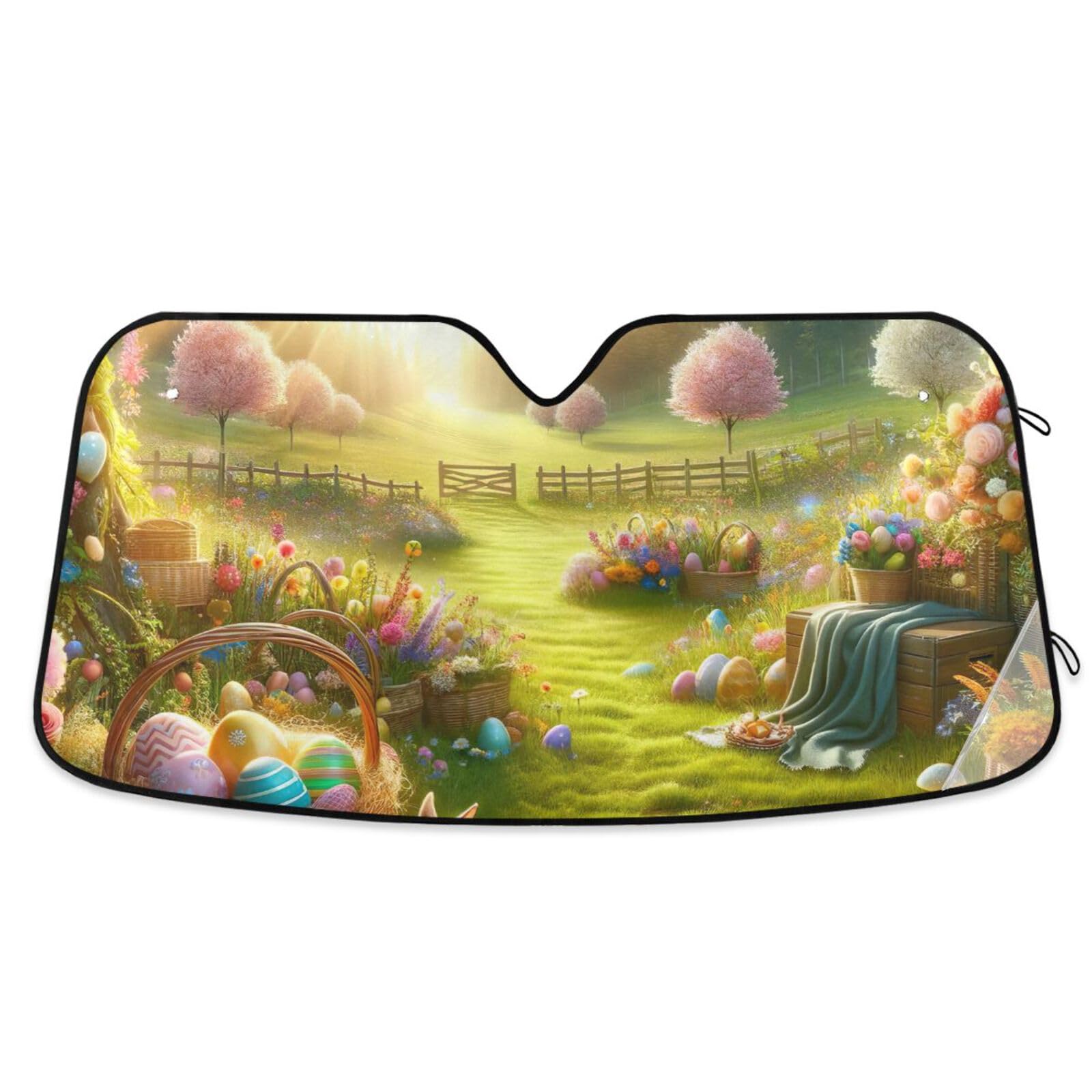 Ostern-Picknick-Sonnenschutz, faltbar, reflektierend, hält das Fahrzeug kühl von ODAWA