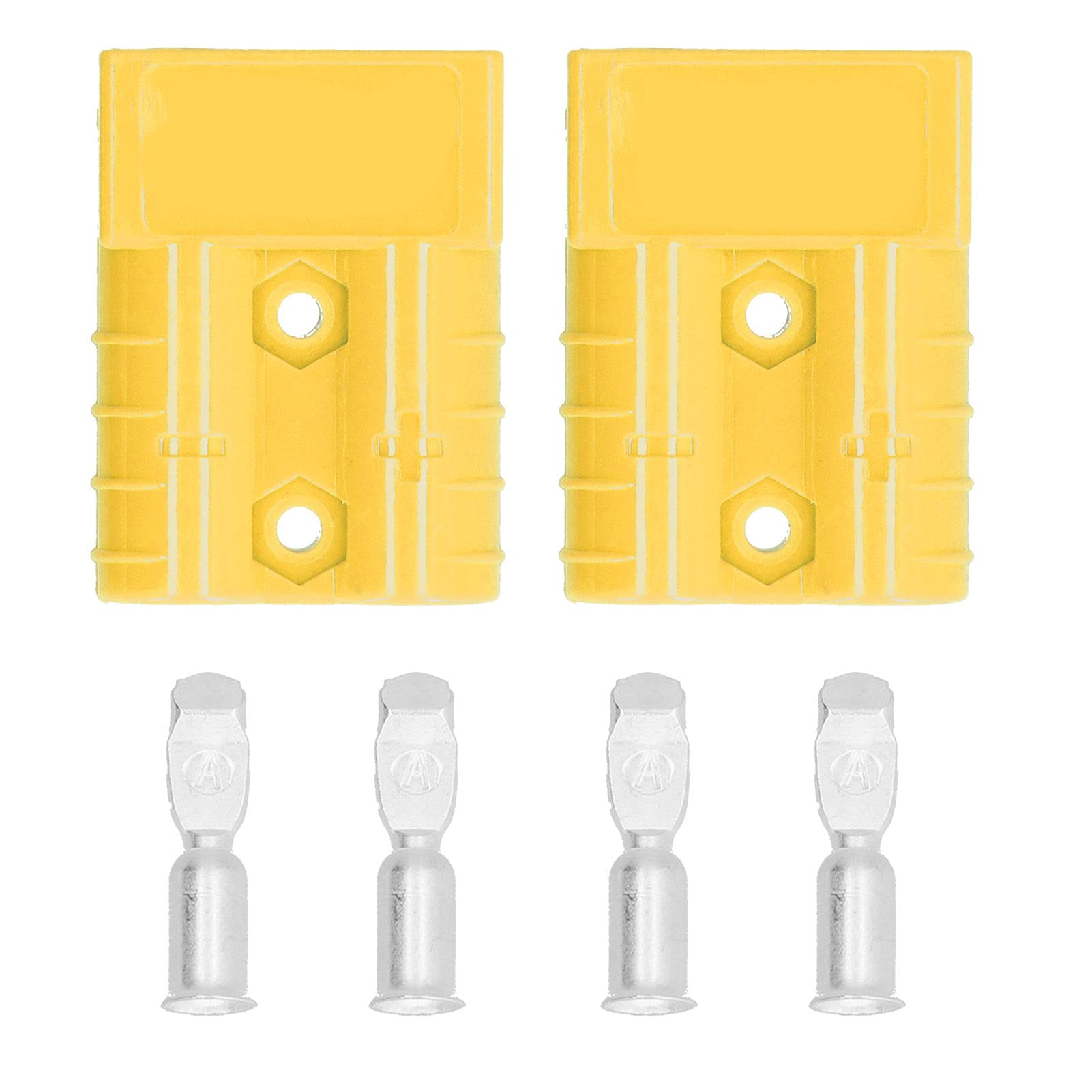 ODJTTIG Batterieanschluss, 2 Stück, 50 A, leichtes Schnelltrennkabel-Stecker-Set, 6 AWG, 600 V, für Rennen, Boote (Gelb) von ODJTTIG