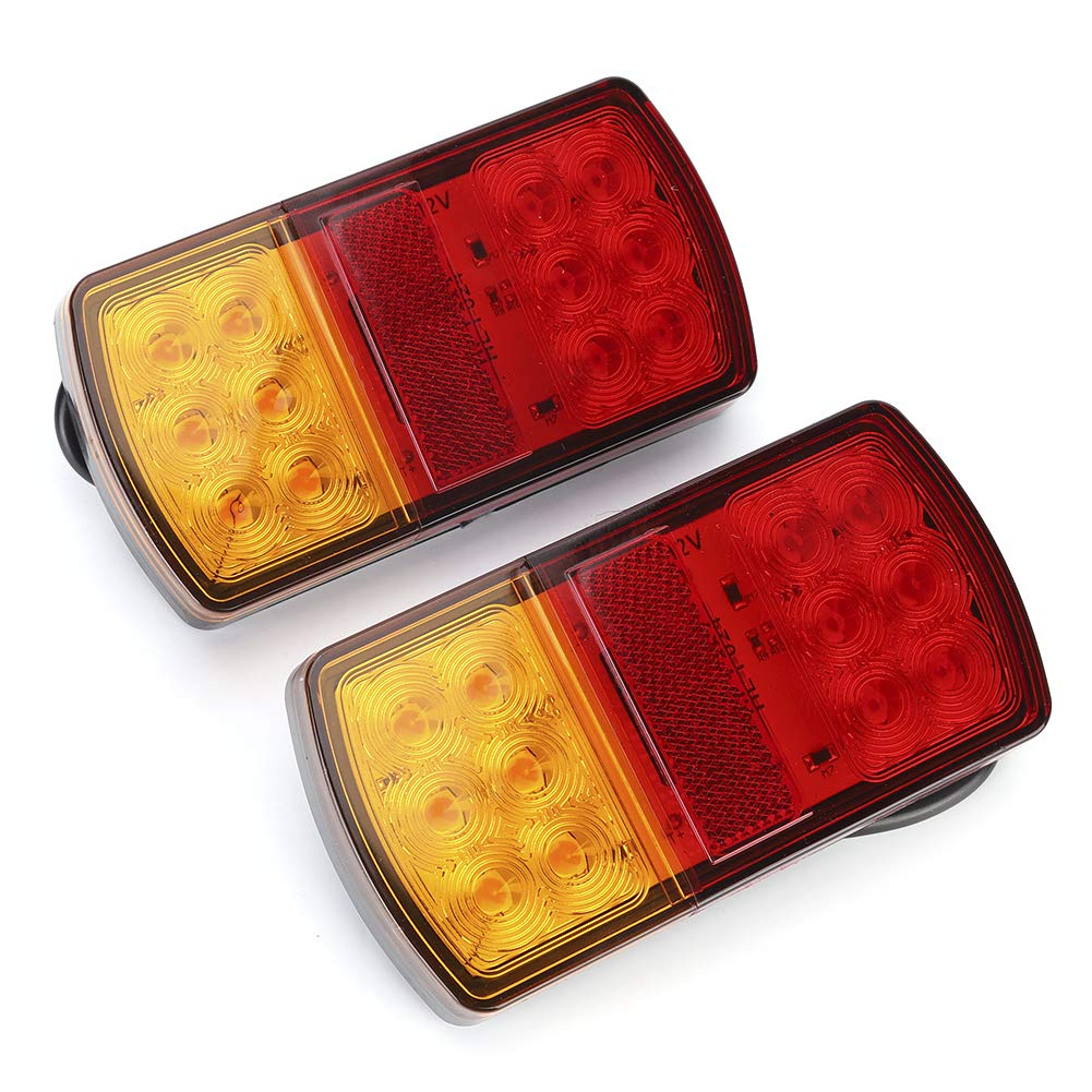 ODJTTIG LKW-Seitenmarkierungsleuchte, 12 LEDs, hohe Helligkeit, 6000 K, zweifarbig, IP68, wasserdicht, für Anhänger und LKW von ODJTTIG