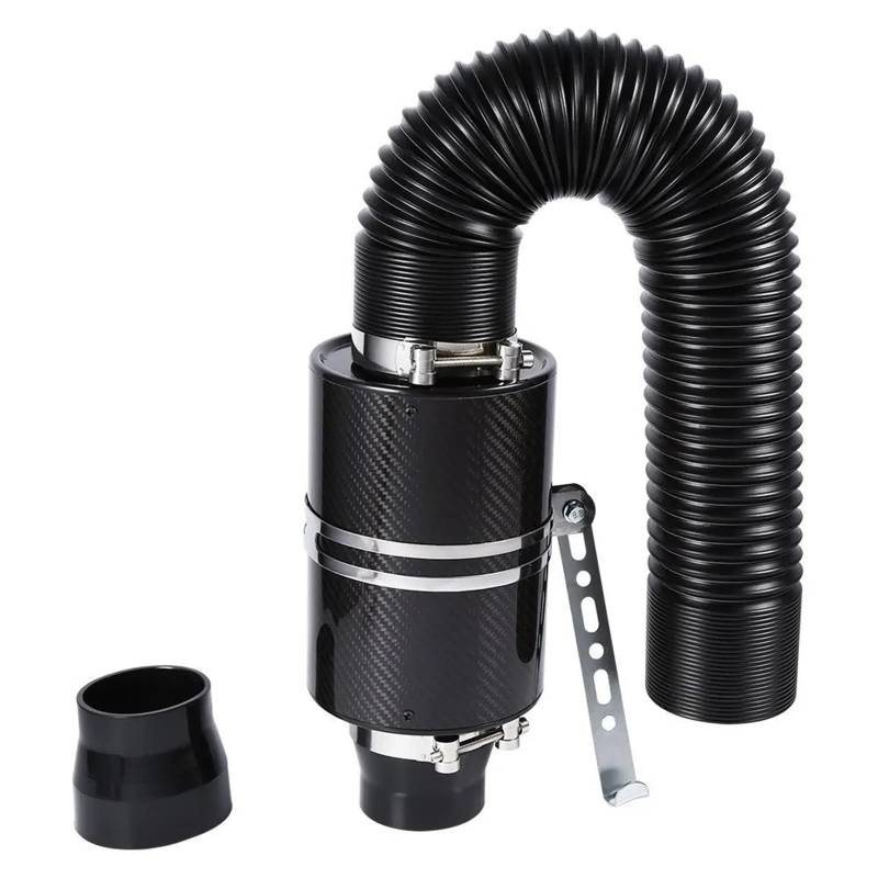 Ansaugschlauch 3-Zoll-Zulassung Bent Stretch Cold Air Intake Kit Filter Induktion Universal Auto Ansaugrohr Kohlefaser Ansaugschlauch High Flow Luft Einlass Schlauch von ODKBFG