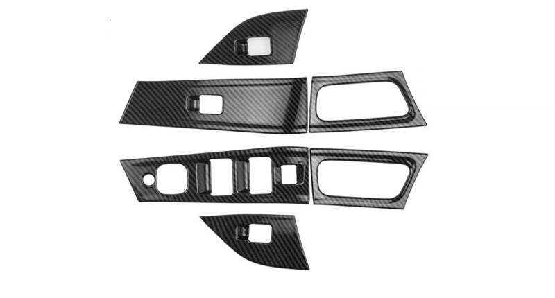 Auto InnentüRgriffschalen Abdeckungs Aufkleber ABS Carbon Faser Farbe Fensterheber Schalter Taste Panel Abdeckung Trim Für Mazda BT50 2010-2014 2015 2016 2017 2018 2019 2020(Left Drive 6pieces) von ODKBFG