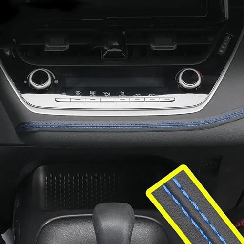 Auto InnentüRgriffschalen Abdeckungs Aufkleber Pu-Leder Im Autostil, Universell, DIY, Flexible Innenform, Zierleisten, Auto-Accessori-Dekoration, Zopfstreifen, Armaturenbrett-Aufkleber(Blau,250 cm) von ODKBFG