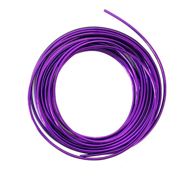 Auto InnentüRgriffschalen Abdeckungs Aufkleber Universal Auto Zierleiste Dekoration Flexible Streifen 5 M/300 CM Innen Auto Zierleisten Auto Abdeckung Trim Armaturenbrett Tür Auto-styling(300CM Purple von ODKBFG