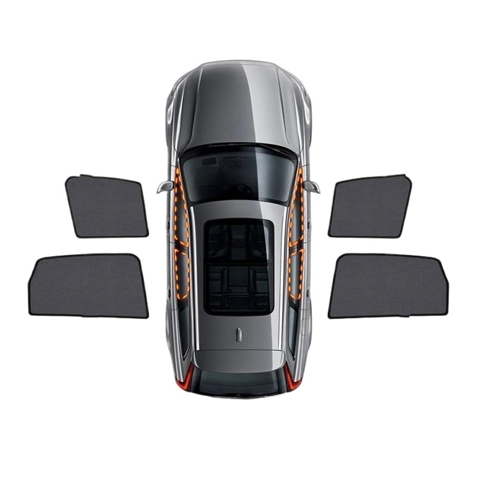 Auto-Sonnenschutz Für Hyundai Für Tucson 2021 2022 Autofenster Sonnenschirm UV-Schutz Auto Vorhang Sonnenschutz Visier Net Mesh Autofenster-Sonnenschutz(2Front 2Rear) von ODKBFG