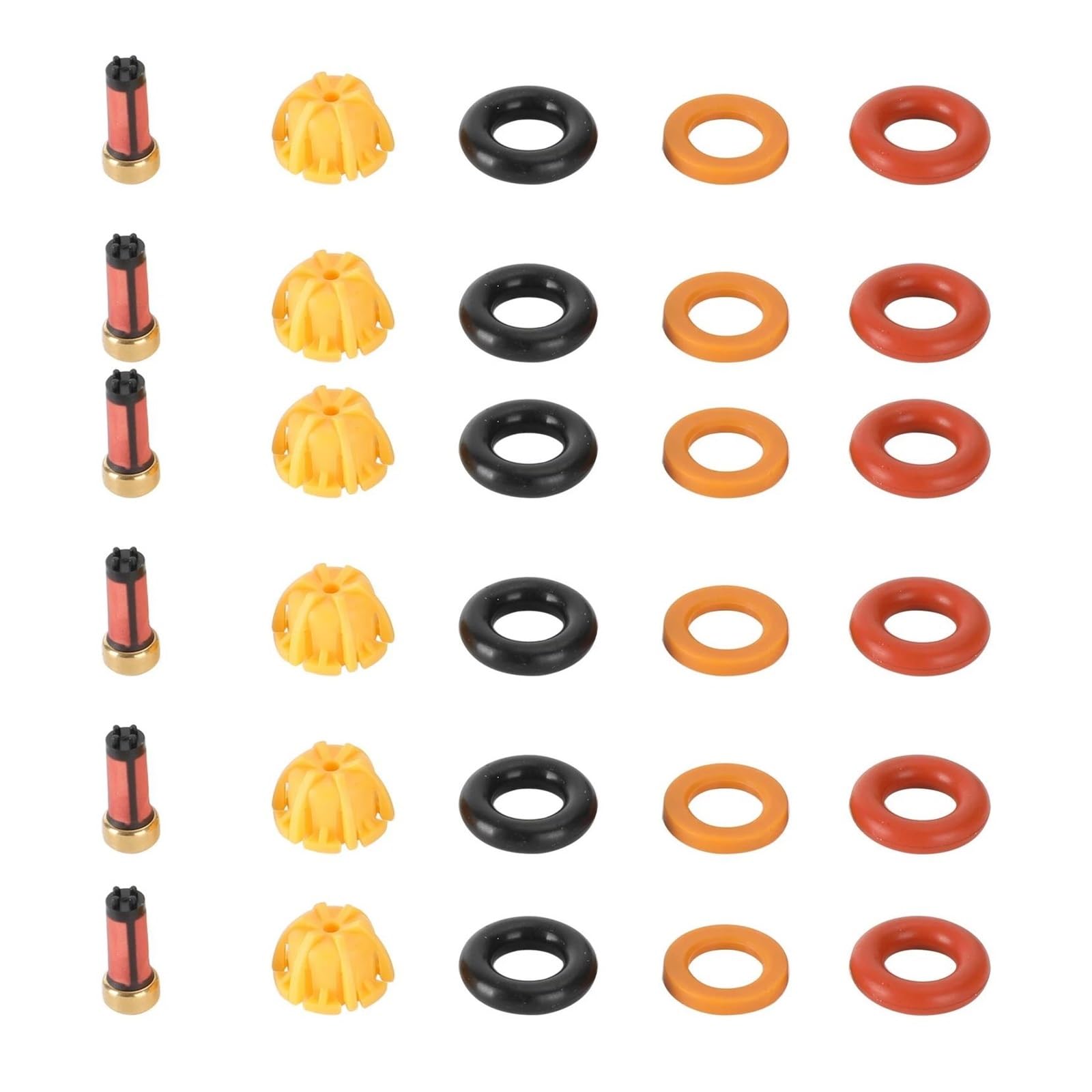 Einspritzventil 6 Set Auto Zubehör Kraftstoff Injektoren Reparatur Dichtung Kit Fit Für M3/323is/325is/525i E36/E34/M50/S50 Einspritzdüse von ODKBFG