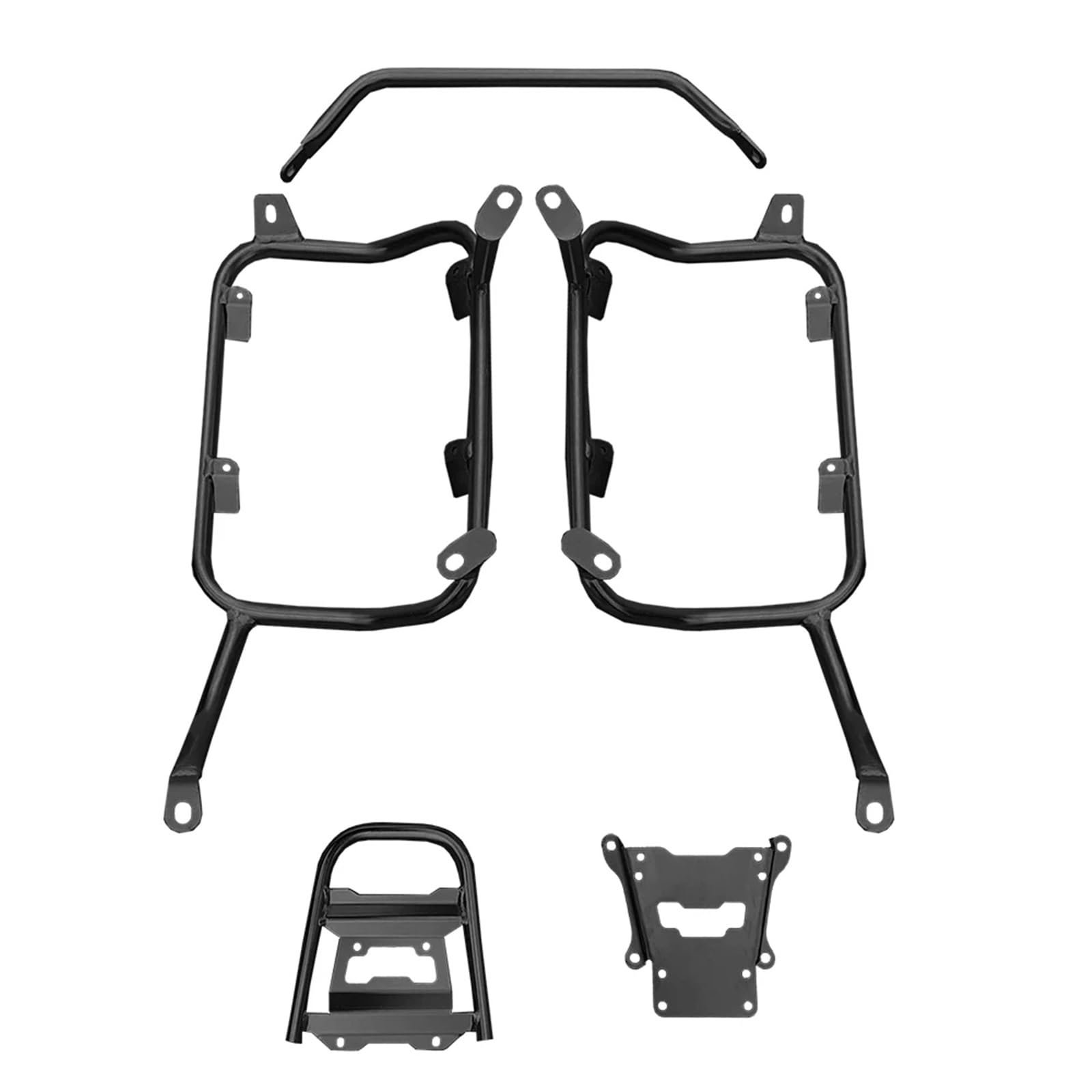 Motorrad-Gepäckträger Für Tiger 850 900 2020 2021 2022 2023 Motorrad Schwanz Trunk Fall Pannier Sattel Halterung Aluminium Box Edelstahl Gepäck Rack Gepäckträger Hinten(BK One Set Rack) von ODKBFG