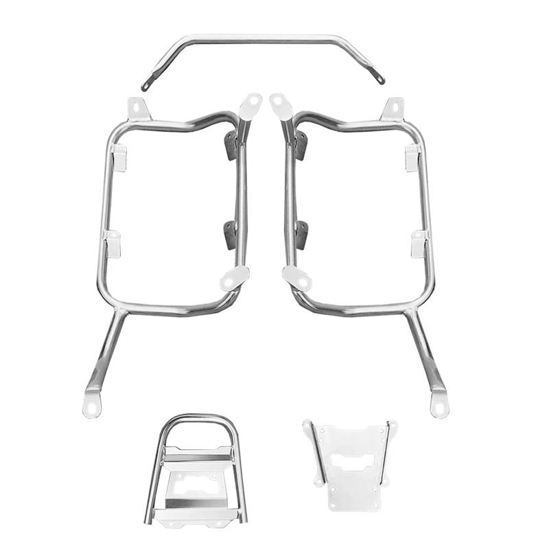 Motorrad-Gepäckträger Für Tiger 850 900 2020 2021 2022 2023 Motorrad Schwanz Trunk Fall Pannier Sattel Halterung Aluminium Box Edelstahl Gepäck Rack Gepäckträger Hinten(SL One Set Rack) von ODKBFG