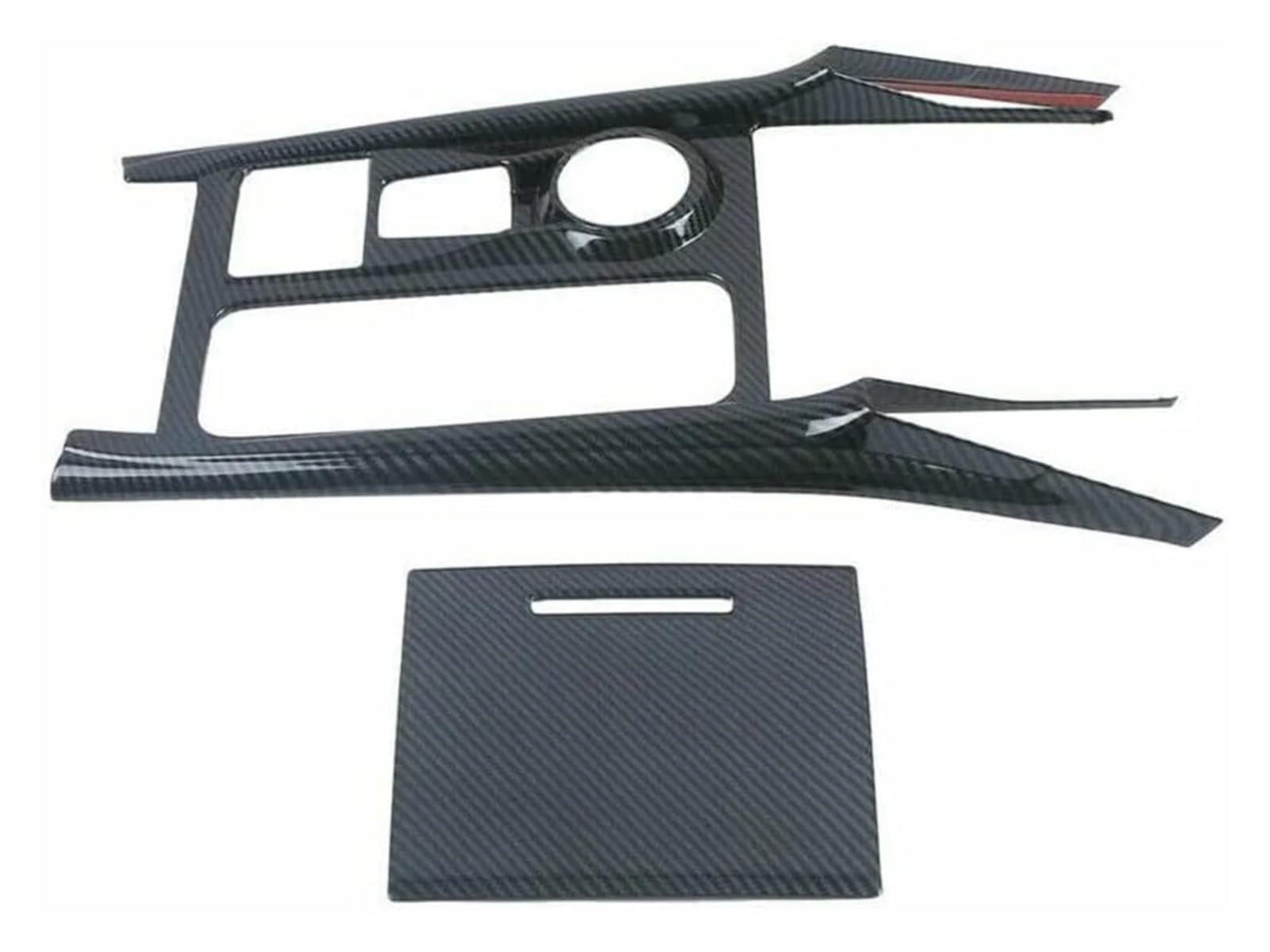 Panel Abdeckung Für Ford Für Explorer 2020 2021 2022 2023 LHD!!! Carbon Black Interior Gear Shift Panel Cover Trim ABS Car Accessories 2piece Abdeckung Trim von ODKBFG