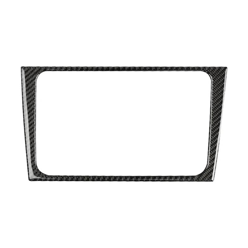 Panel Abdeckung Für VW Für Golf 6 Für GTI R MK6 2008-2012 Kohlefaser Auto Zentralsteuerung CD Panel Rahmen Dekoration Aufkleber Autozubehör Abdeckung Trim(Schwarz) von ODKBFG