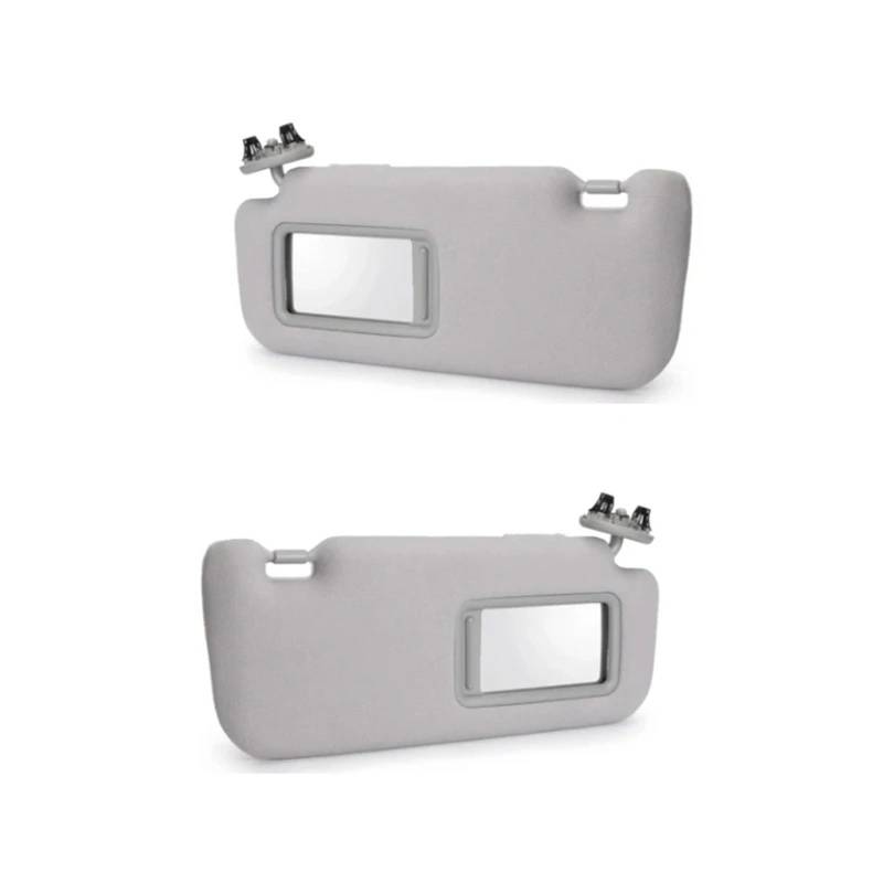 Sonnenblende Front Stop Fahrer Beifahrer Visier Kosmetik Spiegel Auto Teile Für Toyota Für Corolla 2007 2008 2009 2010 2012 2013 74320-02711-E0 Auto Sonnenschutz(Grey Left and Right) von ODKBFG