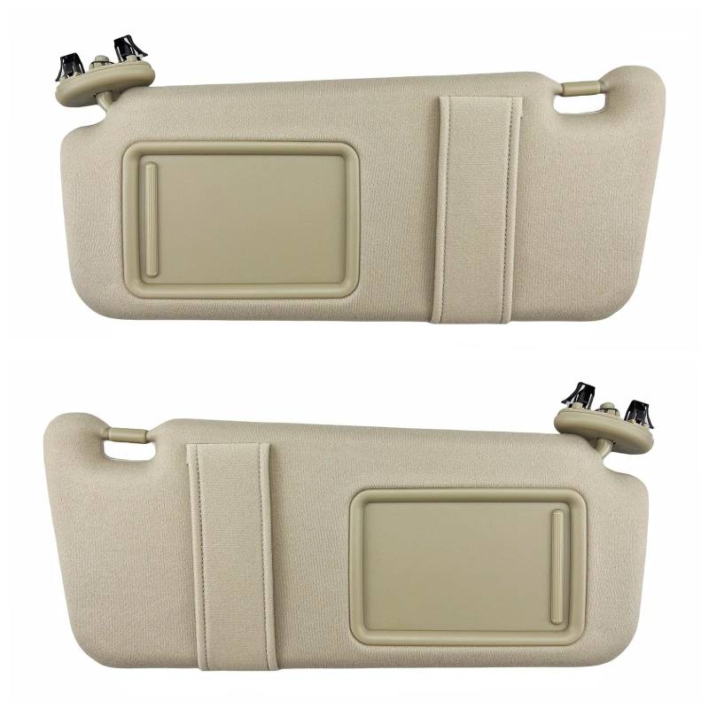 Sonnenblende Sonnenblende Für Toyota Für Camry 2007 2008 2009 2010 2011 74310-06750-E0, 74320-06780-B0 Auto Sonnenschutz(Beige Left and Right) von ODKBFG