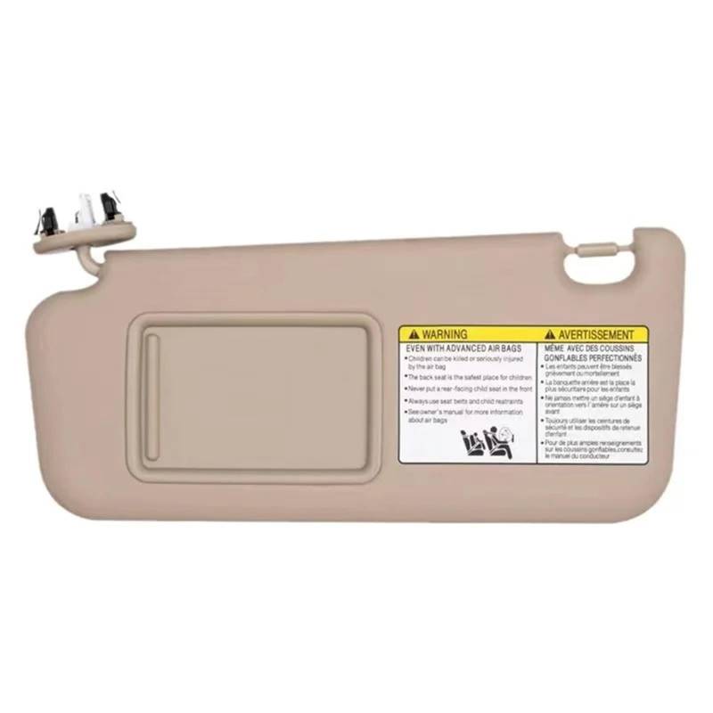 Sonnenblende Sonnenblende Vorne Links Für Fahrerseite Hellbeige Für Toyota Für RAV4 2006 2007 2008 2009 2010 2011 2012 2013 74320-42501-A1 Auto Sonnenschutz(Beige-L) von ODKBFG