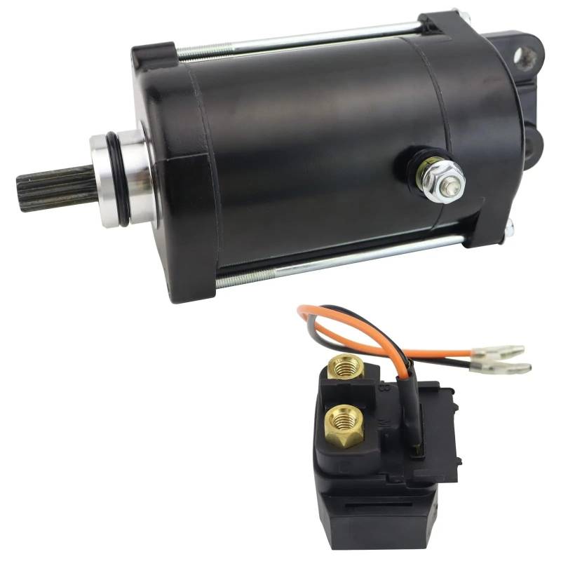 Startermotor Anlasser Und Magnetrelais Für WaveRunner VX1100 VX1100A VX1100B VX1100C 1052 Cc 2006–2010 2011 2012 2013 2014 2015 OEM: 6D3-81800-00 6B6-81940-00-00 Anlassermotor von ODKBFG