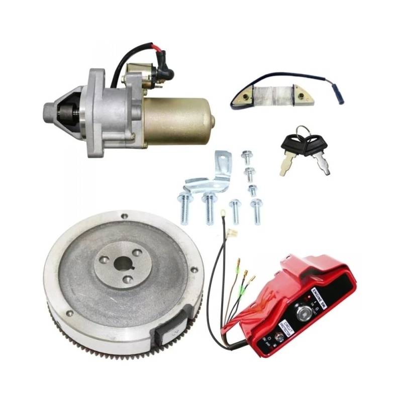 Startermotor FÜR GX340 11HP GX390 13HP 188F 190F Generator GEHÄUSE Starter Motor Ladung SCHWUNGRAD Spule Schalter ELEKTRISCHE Start Kits Anlasser(Universal 65mm) von ODKBFG