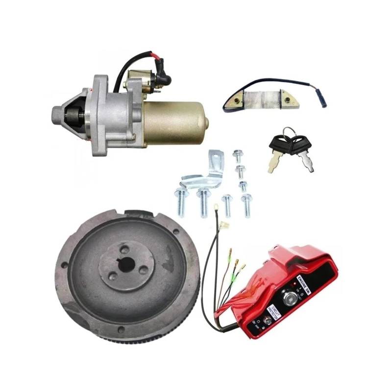 Startermotor FÜR Lifan 188F 190F GX340 11HP GX390 13HP Generator GEHÄUSE Starter Motor SCHWUNGRAD Ladung Spule 62mm ELEKTRISCHE Start Kits Anlasser(Special 62mm) von ODKBFG