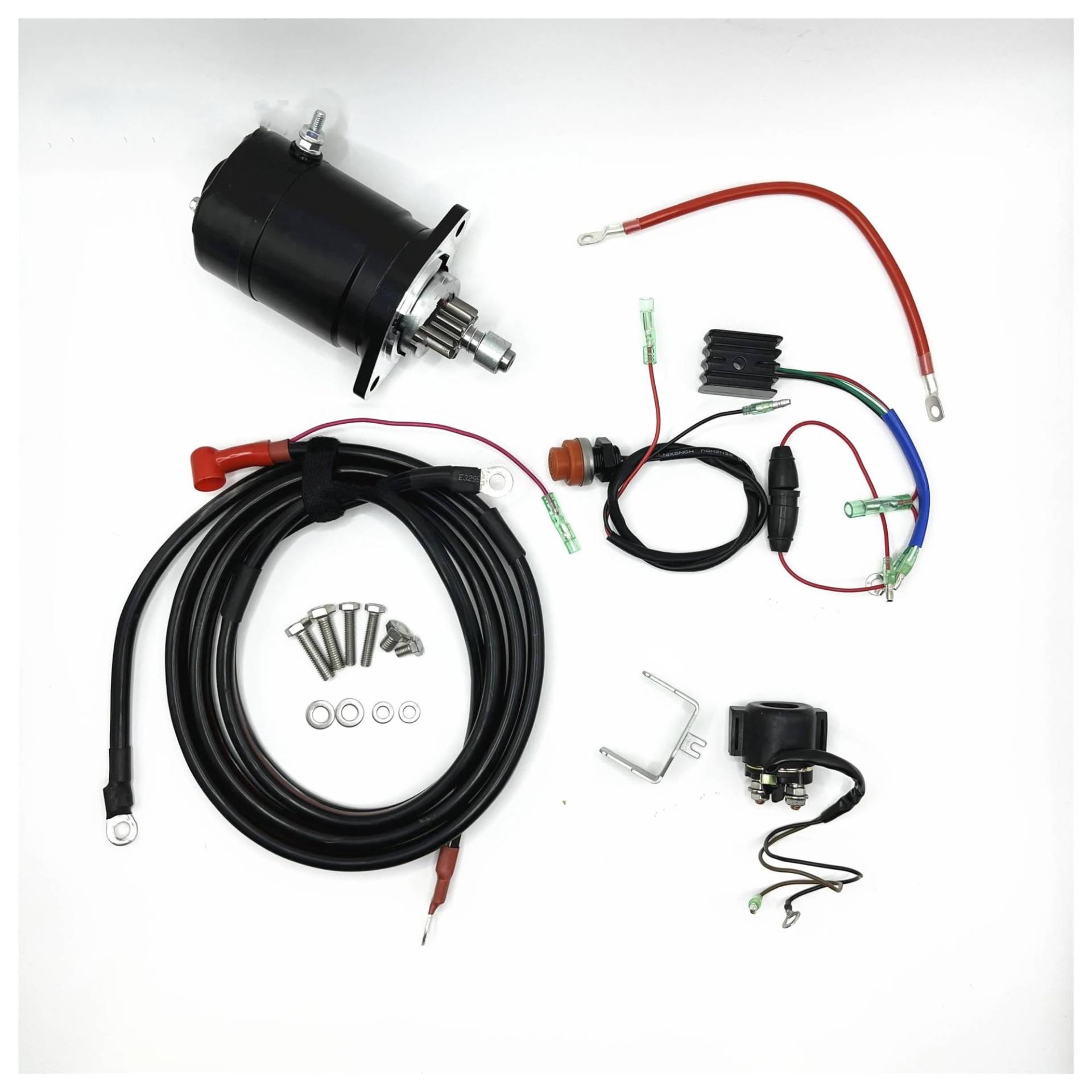 Startermotor FÜR TOHATSU FÜR Mercury FÜR AUßENBORDMOTOR 2 HUB 25HP 30HP M25 M30 ELEKTRISCHE Start KIT ZAHNKRANZ GLEICHRICHTER Start Relais Anlasser(Without Gear Ring) von ODKBFG