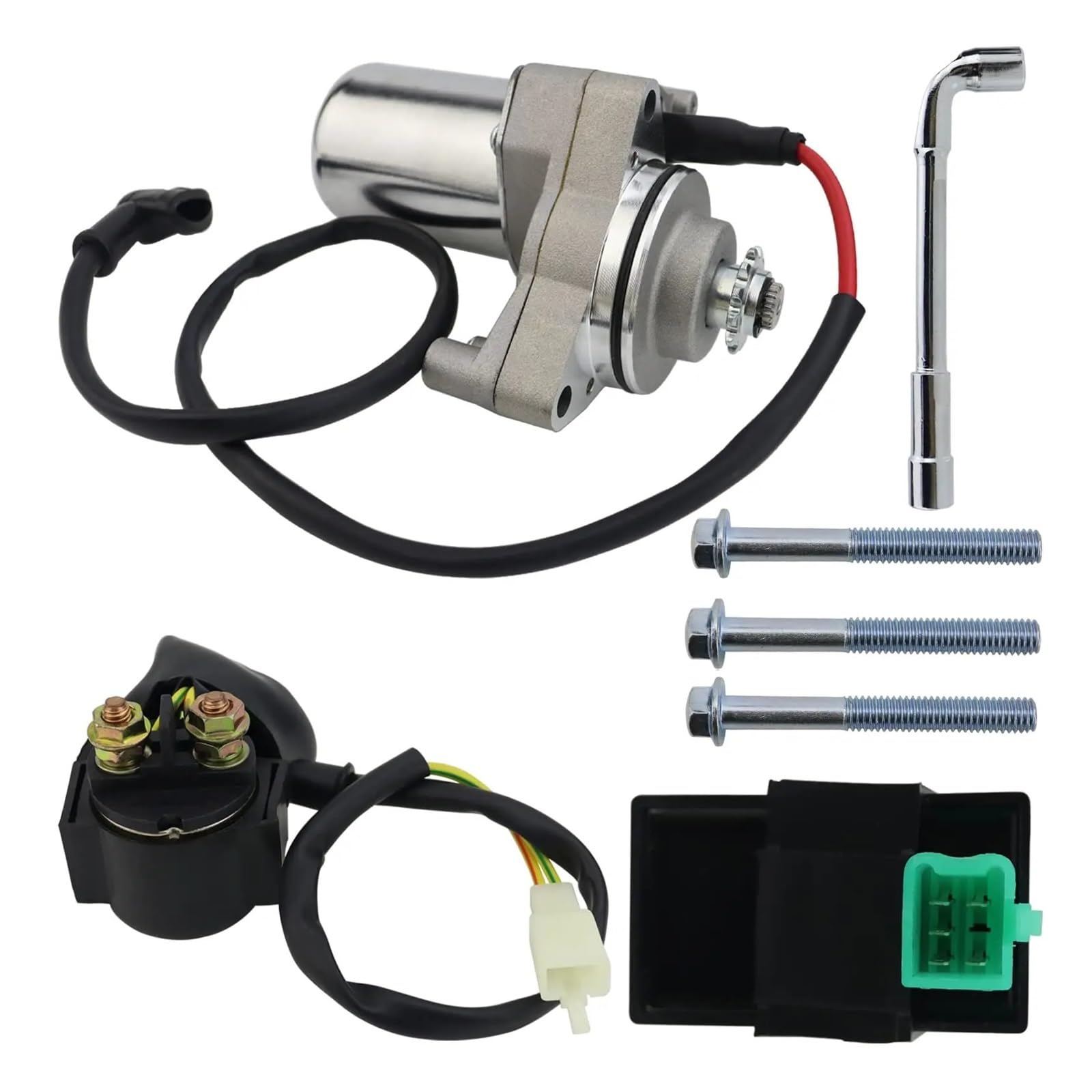 Startermotor Für 50 70 90 100 110 125cc Für ATV Dirt Bikes Go Karts Pit Bike Quad 4 Wheelers Für Taotao 3 Bolzen Starter Motor & Magnet Relais & CDI Anlasser von ODKBFG