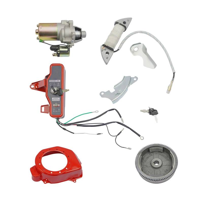 Startermotor Für HFITS GX160 GX200 MEHR 2~3KW 5,5 HP 6,5 HP 4 Takt Motoren Schwungrad Zündung Elektrische Starter Motor Kit Anlasser von ODKBFG