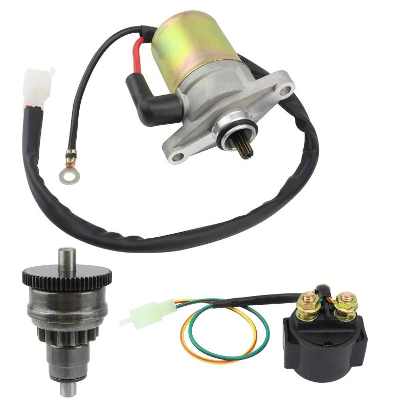 Startermotor Starter Für Bendix Relais Für GY6 47cc 49cc 50cc 60cc 80cc 100cc 4-Hub 139QMB 139QMA 147QMD ATV Für TaoTao Für Jonway Roller Moped Anlasser von ODKBFG