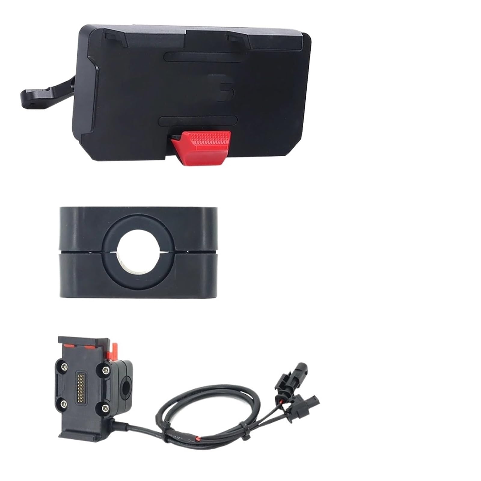 Telefonhalterung Motorrad FÜR Benelli FÜR TRK702 FÜR TRK702X 2022- Motorrad GPS Telefon Halter USB & Drahtlose Ladegerät Navigation Halterung Ständer Navigation Halterung(12mm - Base -Charger) von ODKBFG