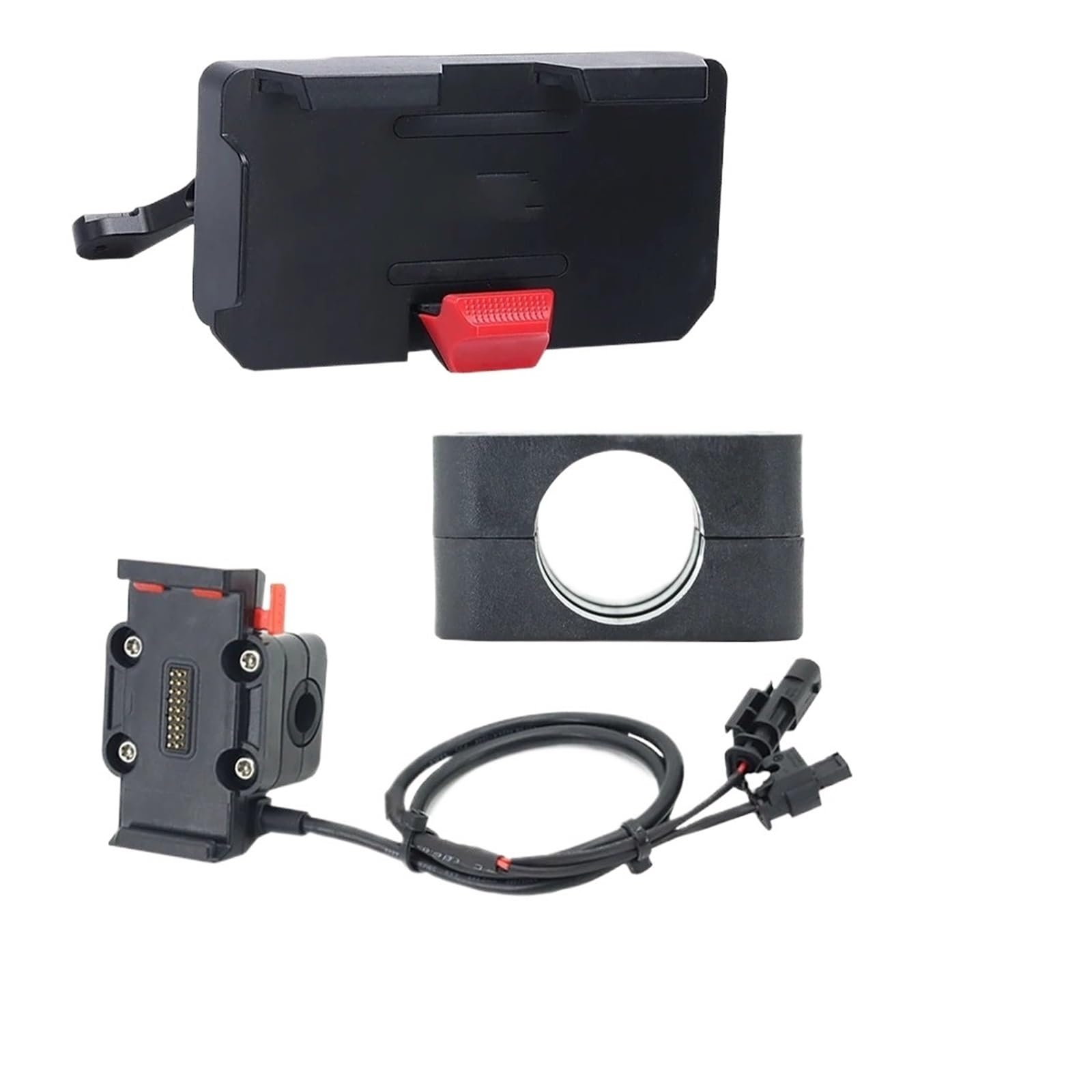 Telefonhalterung Motorrad FÜR Benelli FÜR TRK702 FÜR TRK702X 2022- Motorrad GPS Telefon Halter USB & Drahtlose Ladegerät Navigation Halterung Ständer Navigation Halterung(22mm - Base -Charger) von ODKBFG