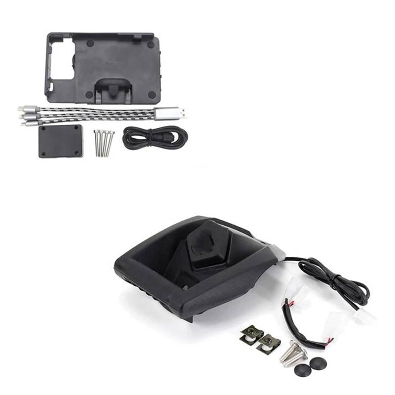 Telefonhalterung Motorrad Für Xmax Für Nmax125 Für X-max 300 400 Für N-max 155 Motorrad GPS Navigation Halterung Wireless USB Lade Port Halter Halterung Navigation Halterung(B) von ODKBFG